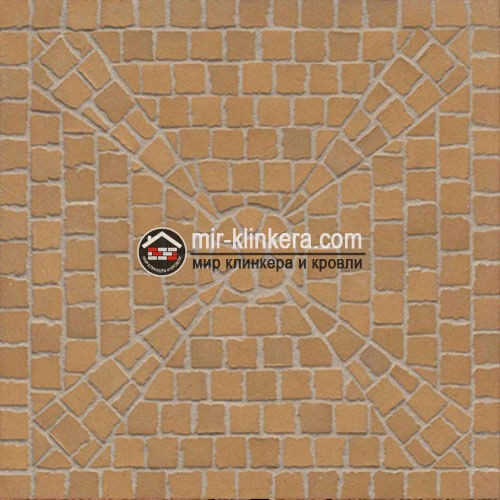 Клинкерная брусчатка мозаика Feldhaus Klinker M203 DF areno trigo
