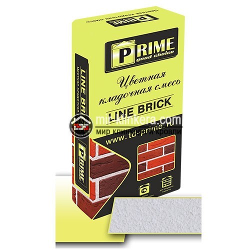 Цветная кладочная смесь Prime "Line Brick" белая