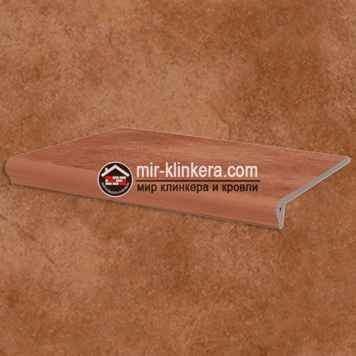 Клинкерная ступень-флорентинер Interbau Nature Art Шоколадный арт.114