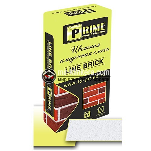 Цветная кладочная смесь Prime "Line Brick" супер-белая