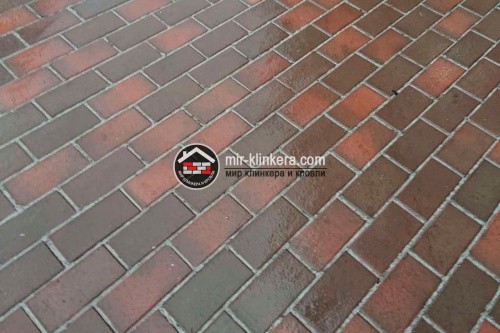 Тротуарный клинкерный кирпич ЛСР Глазго темно-красный флэш фото 10