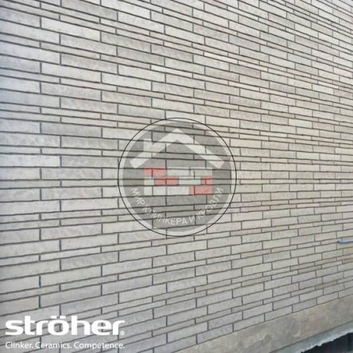 Клинкерная фасадная плитка-ригель Stroeher Zeitlos 237 austerrauch фото 2